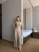 Жіночий прогулянковий костюм (топ+брюки) Uaclothes 42 Бежевий (like38175-186071349) - зображення 6