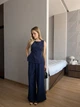 Жіночий прогулянковий костюм (топ+брюки) Uaclothes 46 Синій (like38176-186081350) - зображення 3