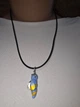 Скляний підвіс ISTA Lampwork на каучуковому шнурі 44-48см, R22 - зображення 1
