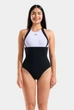 Купальник жіночий Arena SWIMSUIT LINDA CROSS BACK 010852-515 42 Чорний з білим - изображение 1
