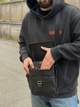 Мужская деловая сумка из натуральной зернистой кожи через плечо черная (22-27-5-9) - изображение 4