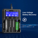 Зарядний пристрій XTAR VX4 V2 Type-C 10440~32650 1.5V/3.6V/3.7V Li-ion, 3.2V LiFePo4, 1.2V Ni-Mh, 3.2V LiFePo4 із дисплеєм QC3.0 | заряд - 3Ax1, 2Ax2, 1Ax4, 0.5Ax4, 0.25Ax4| 4 слоти SET із БЖ PD20W - изображение 8