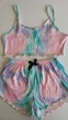 Жіноча піжама-трійка Pastel Tie-Dye акварельний топ шорти та штани L Рожевий (2023) - зображення 6