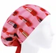 Медична шапочка жіноча HeadwearUniverse універсальна принт Помада - зображення 1