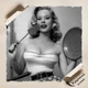 Постер Бетти Бросмер на кухне, Betty Brosmer, A3 42×30 см (id6914) - изображение 4