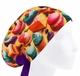 Медицинская шапочка женская HeadwearUniverse универсальная принт Макарунсы пирожные - изображение 1