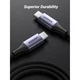 Дата кабель USB-C to USB-C 2.0m 240W space gray Ugreen (90440) - зображення 5