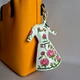 Набір для вишивання нитками на штучній шкірі Wonderland Crafts Шарм для сумки — Плаття. Півонієвий настрій FLHL-137 - зображення 1