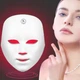 Светодиодная маска для лица с 7 цветными спектрами Licht перезаряжаемая LED маска для светотерапии / фототерапии от акне / расширенных пор / морщин, белый - изображение 2