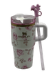 Термос термочашка Stanley Quencher H2.0 Tumbler з нержавіючої сталі 0,59 л LoveShackFancy Pink Bloom KT6007862 - зображення 4