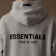 Худі Essentials Fear Of God із логотипами з двох сторін у сірому кольорі (M). - зображення 5