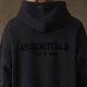 Худи Essentials Fear Of God с логотипами с двух сторон в черном цвете (S). - изображение 5