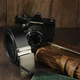 Ремень мужской c затемненной металлической пряжкой Vintage 20208 Черный - изображение 5