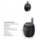 Портативна колонка Bluetooth Hopestar P90 mini 15W Black - зображення 5