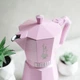 Гейзерная кофеварка Bialei Moka Exclusive 130 мл. 3 чашки Pink Store - изображение 2
