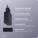 Мережевий зарядний пристрій Make 65W GaN3 Ultra Slim x2Type-C PD3.0 Black (MCW-6521GBK) - зображення 7