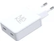 Сетевое зарядное устройство Make 65W GaN3 Ultra Slim x2Type-C PD3.0 White (MCW-6521GWH) - изображение 1