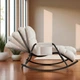 Кресло-качалка WCG с мягкой регулируемой спинкой 145×60×71 см, белый - изображение 4