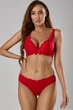 Комплект белья: бюстгальтер push-up и трусики 9362 Balaloum красный 80D/L - изображение 1