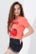 Футболка LAWA з принтом Cherry P-WB02366 XS Персиковий (2000990700520) - зображення 2