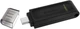 Флеш-накопитель Kingston DataTraveler 70 128GB USB Type-C Чорний - изображение 3