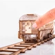 Механический 3D конструктор Veter Models Поезд с тендером "Полная" комплектация - поезд, тендер, мост подставка, рельсы 2м - изображение 6