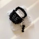 Чехол (накладка) Apple AirPods Pro 2, Pearl Bow Plush, Черный - 688036 - изображение 4