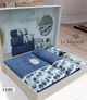 Подарочный набор полотенец La Maison 3 шт Esme Индиго (30х50, 50х90, 70х140) + аромат - изображение 5