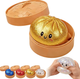 Іграшка-антистрес сквіш Dumpling Squishy Bun Пельмень у пароварці з глітером і орбізом 9см - зображення 3