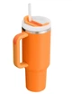Термокружка Stanley Quencher H2.0 Flowstate Tumbler Оранжевая с ручкой и трубочкой 887мл - изображение 2