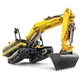 Конструктор Mould King Экскаватор на радиоуправлении 2169 деталей Technic 13112S желтый - изображение 3
