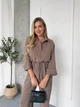 Костюм женский прогулочный летний кофейного цвета 38189 42/44 - изображение 4