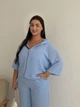 Жіночий костюм на блискавці (кофта з рукавом 3/4+штани) Uaclothes 58 Блакитний (like38211-186431373) - зображення 2