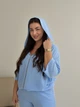 Жіночий костюм на блискавці (кофта з рукавом 3/4+штани) Uaclothes 58 Блакитний (like38211-186431373) - зображення 5