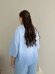 Жіночий костюм на блискавці (кофта з рукавом 3/4+штани) Uaclothes 58 Блакитний (like38211-186431373) - зображення 7
