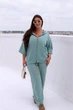 Жіночий костюм на блискавці (кофта з рукавом 3/4+штани) Uaclothes 54 Бірюзовий (like38214-186461359) - изображение 1