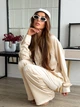 Жіночий шовковий костюм кремовий 46-48 RT4647 - зображення 5