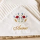Крыжма именитое BOKA с цветами минки 90х80 см Молочный - изображение 5