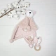 Іграшка-комфортер і еко-гризунок a.l.babybox Солодкі обійми Рожевий Тедді - зображення 1