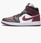 Кросівки Air Jordan Wmns 1 Mid Se Black/Bordo CZ4385-016 38 - зображення 1