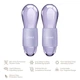 Набір масажерів для очей та обличчя GESKE Cool & Warm Duo Eye Massager 7 в 1 кріосфери з боросилікатного скла для охолодження та нагрівання шкіри зменшення набряків і темних кіл Фіолетовий - изображение 2
