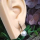 Сережки Xuping Jewelry довжина 3.2см перли 12мм медичне золото позолота 18К с1683 - зображення 2