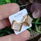 Серьги Xuping Jewelry длина 1.7см ширина 1.7см медицинское золото позолота 18К с1692 - изображение 3