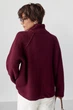Вязаный кардиган на молнии свободного фасона Lurex Бордовый One Size (4866) - изображение 2