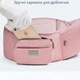 Многопозиционная сумка-переноска Hip Seat слинг со съемным сиденьем Leshu 3 в 1 BC-318 Pink - изображение 10