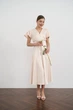 Персиковое платье FashionYouWant XXL кремовый 43446477 - изображение 4