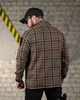 Тактическая фланелевая рубашка 7.62 FIX темно серая с коричневой клеткой Velcro ВТ4629 S - изображение 8