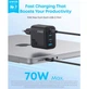 Зарядний пристрій Anker A121-CG11 GAN Charger 70W, 3xUSB-C, 1xUSB-A, Black - зображення 2