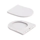 Унитаз подвесной Robin Ultra Quiet 490×365×325 мм, Marble, с сиденьем Slim Duroplast / Soft-close / Quick Release QT13332381АSMR Qtap - изображение 8