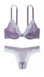 Комплект білизни Victoria’s Secret Tease Lace-Trim Unlined Demi Bra Бузковий 36D-M - зображення 1